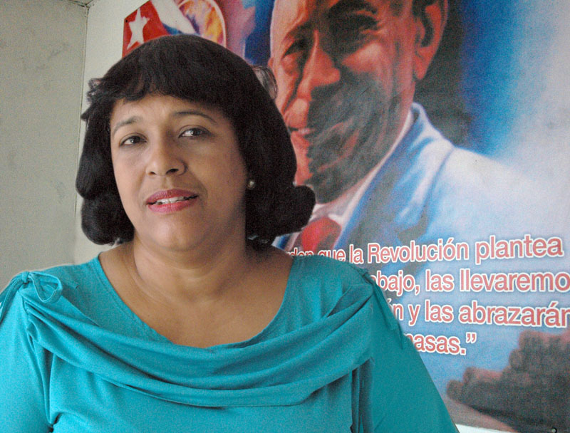 Ermela García, Miembro del Secretariado de la Central de Trabajadores de Cuba. Foto: César A. Rodriguez.