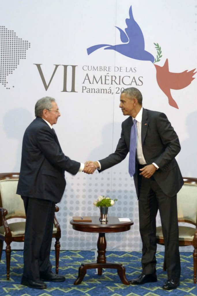 Raú Castro y OBama