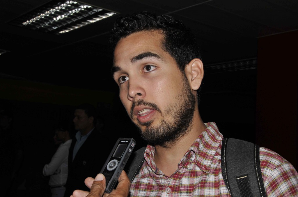 Yosvani Montano, presidente de la FEU, de Cuba / Foto: Joaquín Hernández Mena