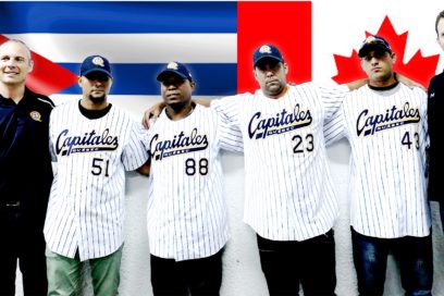 Los cuatro cubanos con Los Capitales de Quebec (Declaraciones)