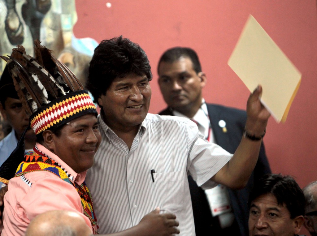 Evo Morales, presidnete de Bolivia en Cumbre de los Pueblos. Foto: Ismael Francisco