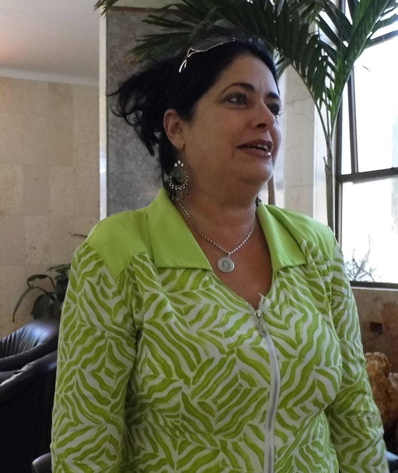 María Consuelo Baeza Martín, miembro del Secretariado Nacional, y secretaria general del Comité Provincial de esa organización en Villa Clara. Foto: Yimel Díaz Malmierca