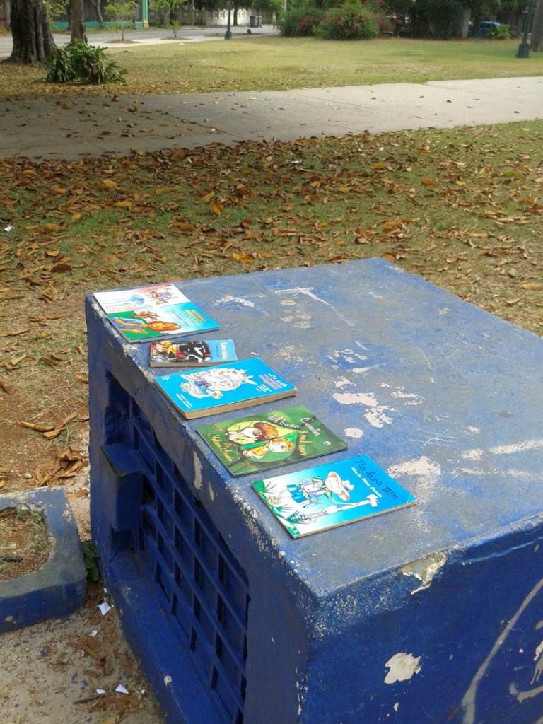 Suelta Masiva de Libros, 26 de abril de 2015, Parque de H y 21, La Habana. Foto: Rafael González Escalona