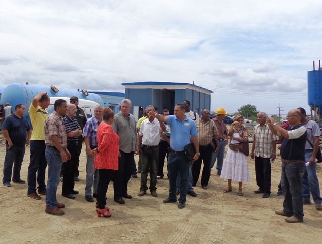 Díaz-Canel conoció de las obras hidráulicas que se ejecutan en Guantánamo.