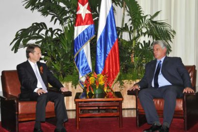 Recibe Díaz-Canel a Presidente de la Duma Estatal de Rusia