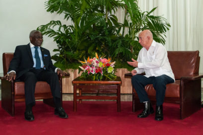 Recibe vicepresidente cubano a presidente del FIDA