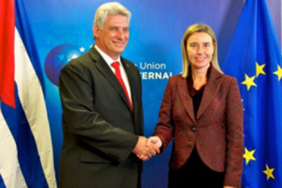 Alta representante de la Unión Europea recibió a Díaz-Canel