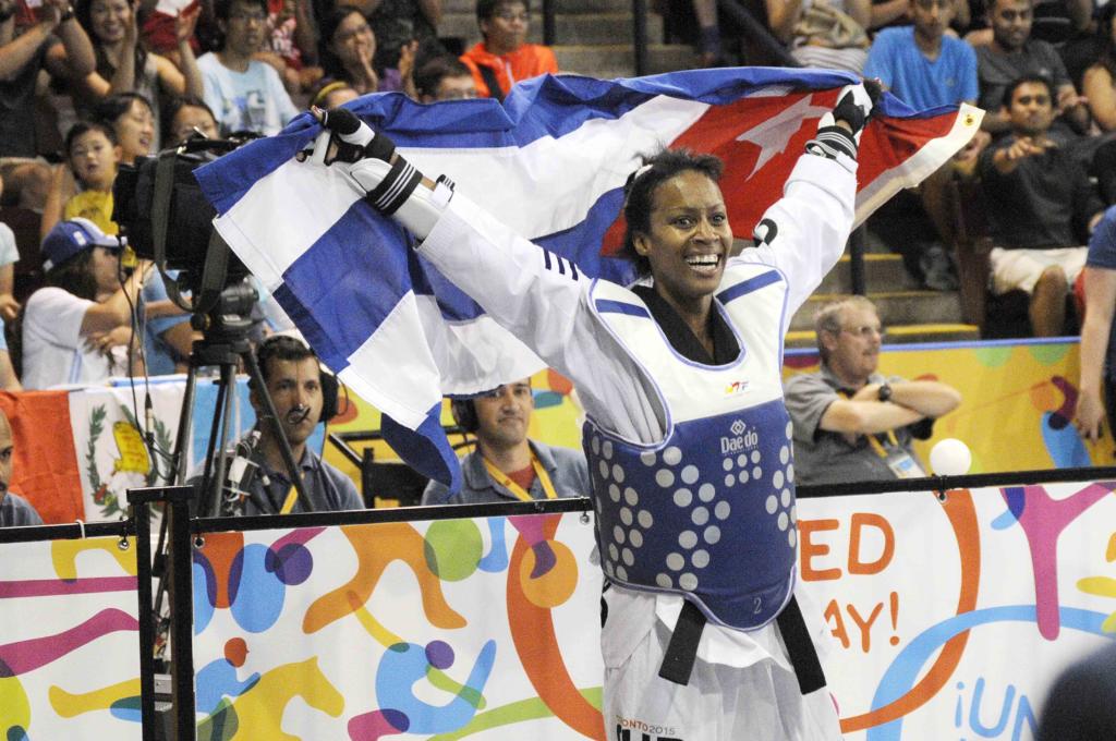 Yania Aguirre, campeona panamericana del taekwondo, un deporte que mejoró su actuación de Guadalajara 2011. Foto: Roberto MOREJON RODRIGUEZ