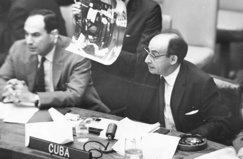 Raúl Roa en una de sus intervenciones en la ONU.