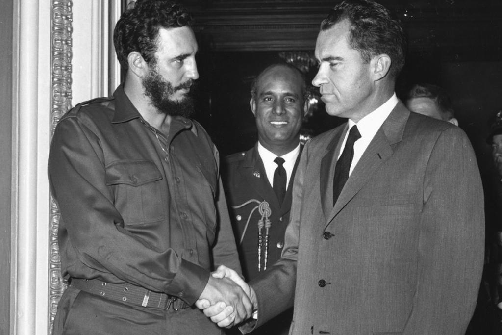 Fidel y el vicepresidente Nixon durante aquella visita histórica de abril de 1959. foto: Estudios Revolución