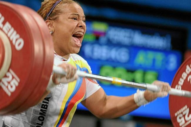 La colombiana campeona del evento celebró con ganas.
