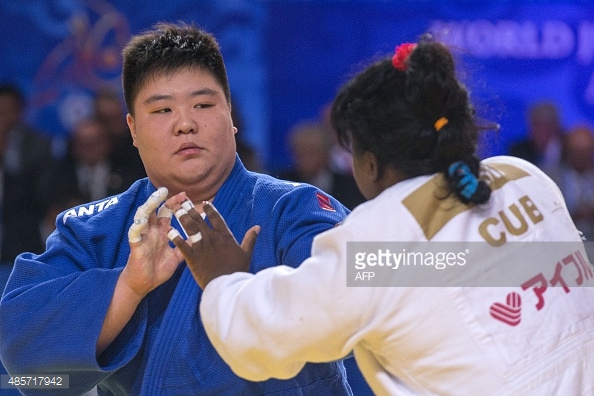 Idalis Ortiz en el combate por el tercer lugar del campeonato mundial de Astaná 2015.Foto Getty Images