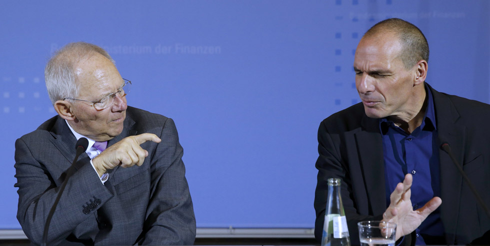 Varoufakis y Wolfgang Schäuble