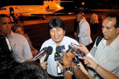 Expresa Evo Morales admiración y respeto hacia al líder histórico de la Revolución cubana