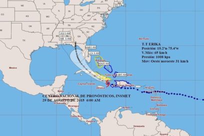 Erika moja pero no empapa a Santiago de Cuba