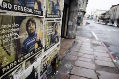 Efectuado paro general en Uruguay