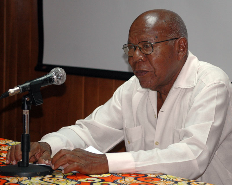 Cede del ICAP donde se llevó a cabo un acto politico-cultural por el 55 Aniversario de la República del Congo, en la imágen de Manuel Agramonte Vicepresidente de la Asociación de Amistad Cubano-Africana y Exembajador del mencionado País Africano .Fotos: César A. Rodriguez.