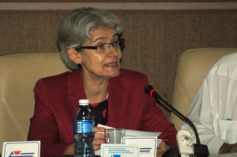 En la imagen Irina Bukova Directora de la UNESCO. Fotos: César A. Rodriguez.