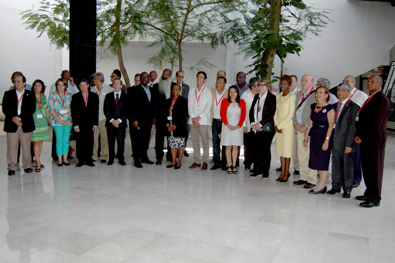 En la imagen el grupo de Ministros de Cultura que participaron en el evento.Fotos: César A. Rodriguez.