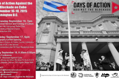 Jornada mundial por el fin del bloqueo a Cuba