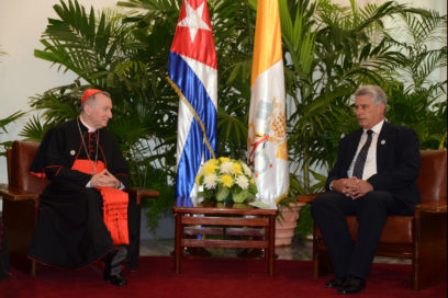 Sostuvo Díaz-Canel encuentro con el Secretario de Estado de la Santa Sede