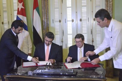 Suscriben acuerdo Cuba y Emiratos Árabes Unidos