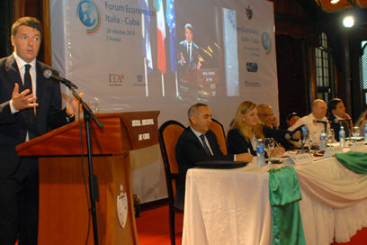 Preside Matteo Renzi firma de nuevos acuerdos económicos entre Cuba- Italia