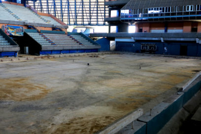 Sala Ramón Fonst: reparación con goteras