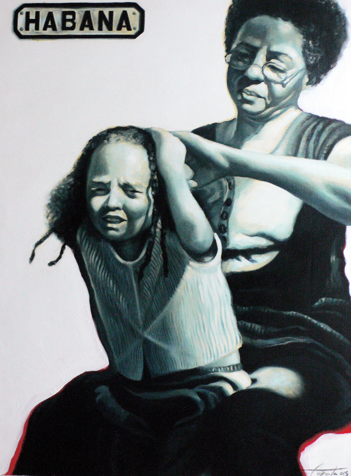 El precio de la belleza. Óleo sobre lienzo. 90x120 cm, 2015.