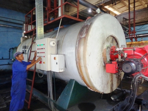 En la empresa de productos lácteos se reparan todas sus calderas. | foto Rodny Alcolea