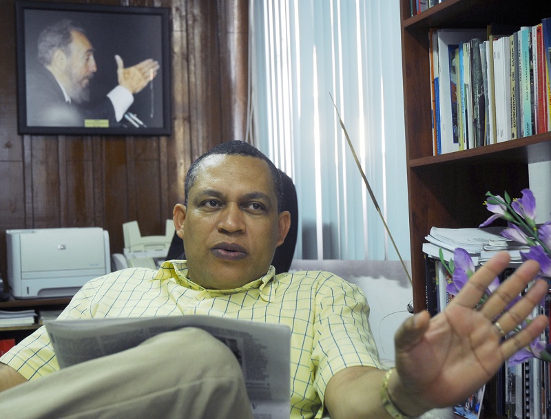 Ismael Drullet Pérez, secretario general del sindicato de los educadores. | foto: Agustín Borrego Torres. Foto: Agustín Borrego Torres
