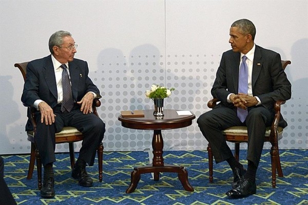 Raúl Castro y Barak Obama