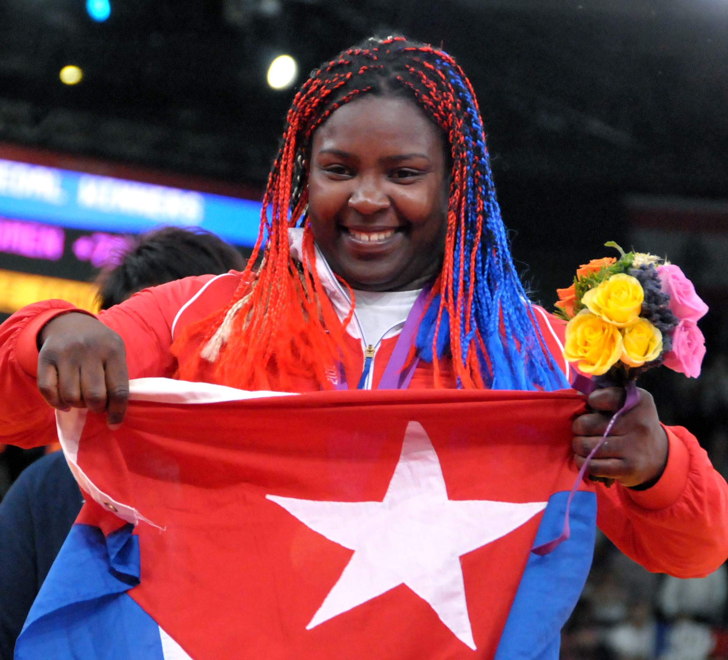 La judoca cubana Idalys Ortiz cuando alcanzó la gloria olímpica en los Juegos Olímpicos de Londres. FOTO: Marcelino VAZQUEZ HERNANDEZ/