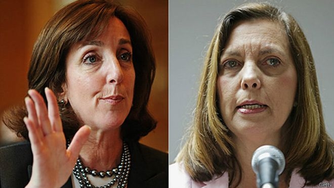 Roberta Jacobson, secretaria asistente de Estado para los Asuntos del Hemisferio Occidental y Josefina Vidal Ferreiro, directora de la Dirección General de Estados Unidos del Ministerio de Relaciones Exteriores y jefa de la delegación cubana.