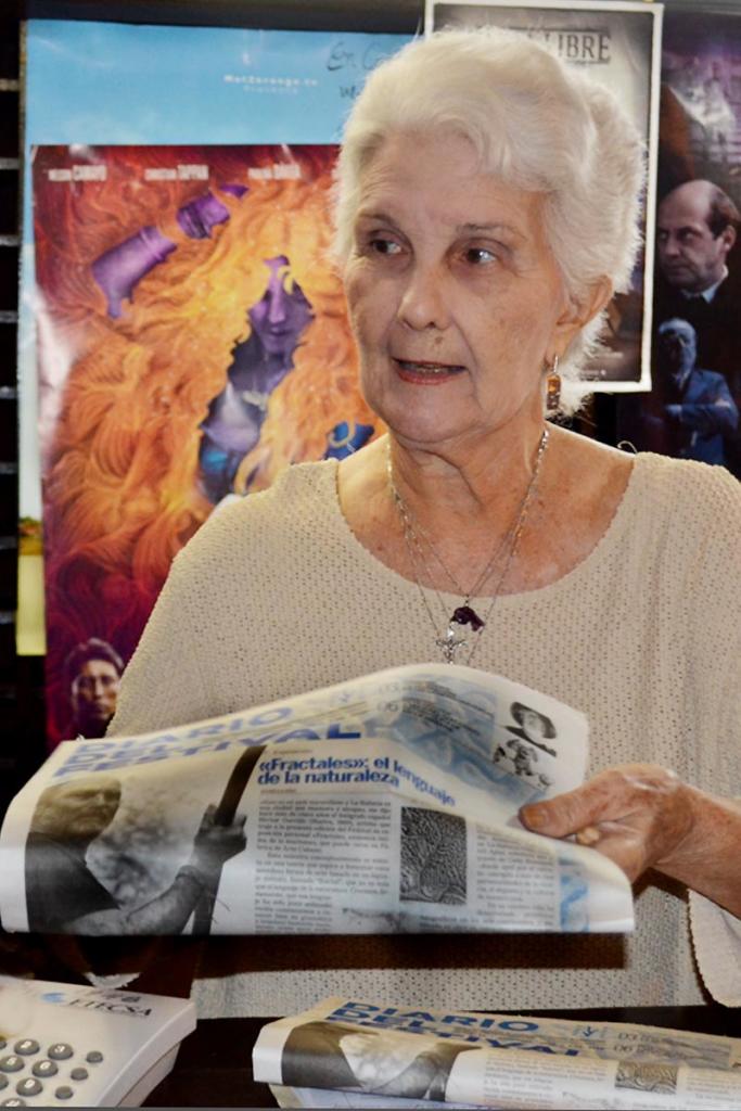 Olga Outeriño. Trabajadora del centro de prensa del Festival del Cine Latinoamericano. Foto: Eddy Martin La Habana 10 de Diciembre del 2015. Foto: Eddy Martin Díaz.