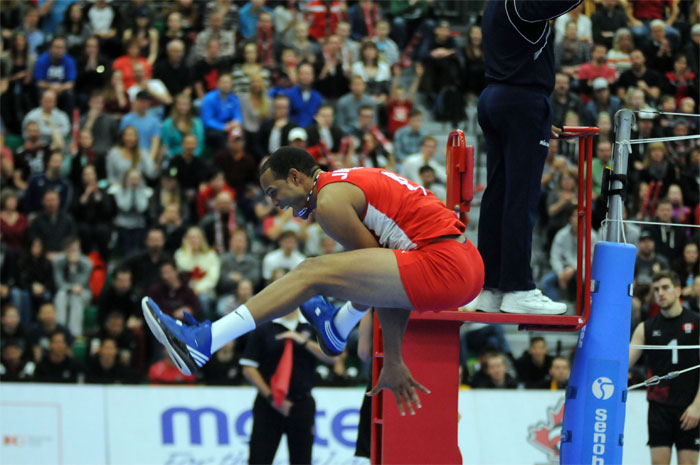Luis Javier Jiménez salta de felicidad tras la clasificación olímpica. Foto: internet