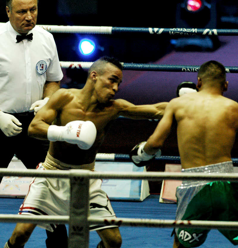 Frank Zaldívar en la división de los 52 kilogramos. Foto: César A. Rodríguez