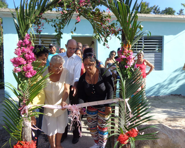 día de la inauguración de la vivienda. Foto: Del autor