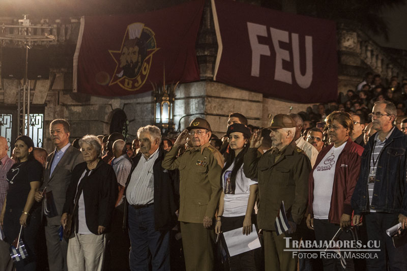 Estuvieron presentes, además, miembros del Buró Político y los expresidentes José Mujica y Leonel Fernández, invitados de la Conferencia Internacional Con Todos y Para El Bien de Todos. Foto: René Pérez Massola