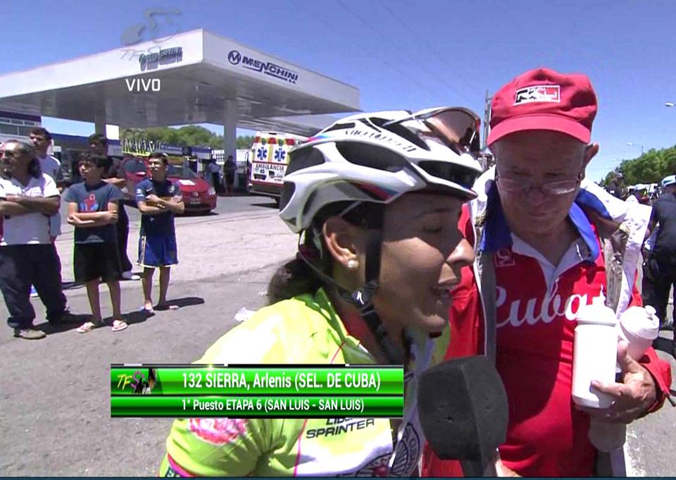 Arlenis Sierra tras el final de la sexta etapa en San Luis.