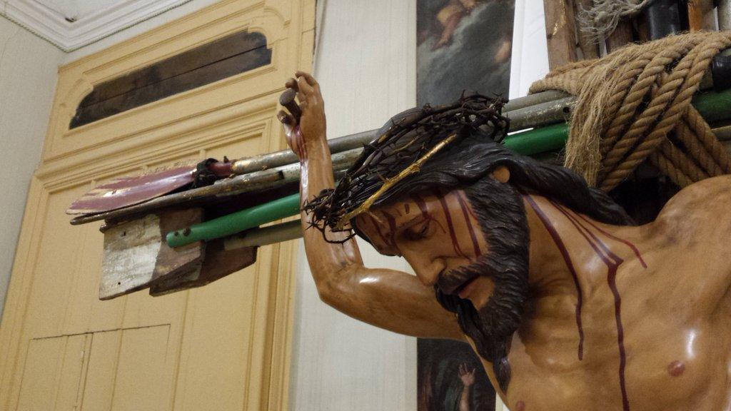 Detalle del Cristo del Mediterráneo