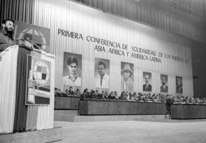 La I Conferencia internacional Tricontinental tuvo lugar en el salón Solidaridad del Hotel Habana Libre. Foto: Tricontinental archivo
