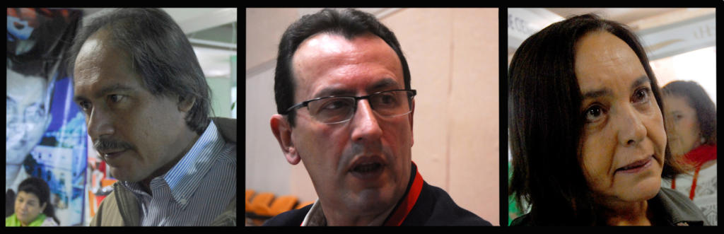 De izquierda a derecha Freddy Franco, Julio Serrano y María Clotilde Lemos. Foto: Agustín Borrego