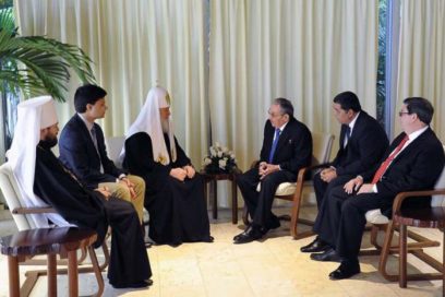 His Holiness Kirill, Patriarch of Moscow and All Russia, arrived in Cuba