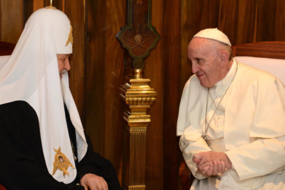 Satisfechos Patriarca y el Papa luego de encontrarse por primera vez