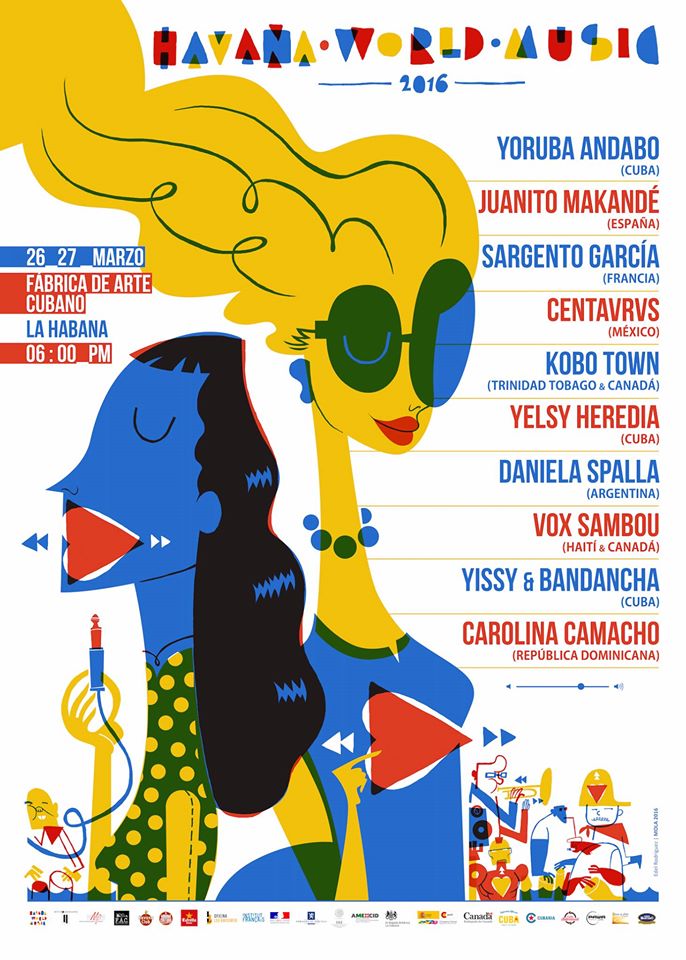 el Festival Habana World Music, a celebrarse los días 26 y 27 de marzo en la Fábrica de Arte Cubano (FAC)