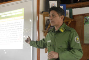 Raúl González Rodríguez, jefe del Departamento del Manejo del Fuego de la Jefatura del Cuerpo de Guardabosques de Cuba. Foto: Agustín Borrego