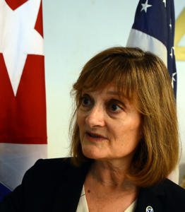   “Los cubanos son muy profesionales y competentes”, aseguró  Kathryn L. Ries, subdirectora  de la Oficina de Levantamientos Costeros del NOAA.. Foto: Joaquím Hernández Mena