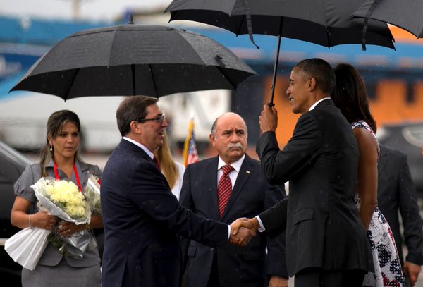 Obama en Cuba llegada
