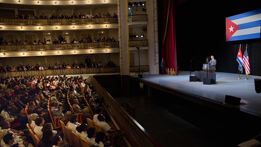 Obama en el gran Teatro de La Habana